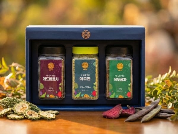 (영광이레) 영광이레 건강 가득 선물박스 4호 (레드비트+작두콩차+여주환) 추석선물세트