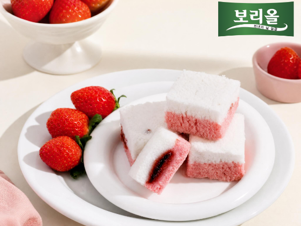 (협동조합들샘) 딸기잼설기떡 아침대용 영양간식 1KG