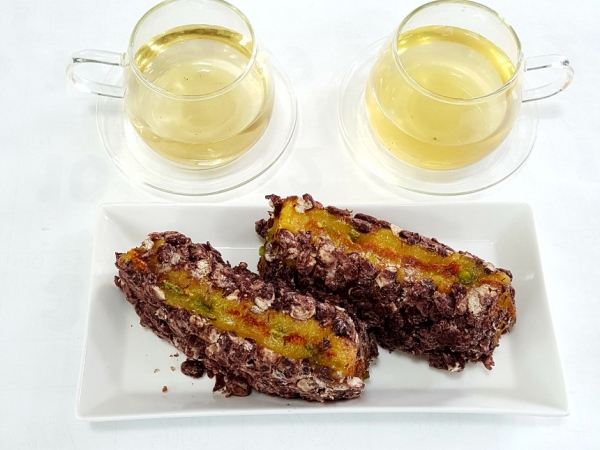 (찰떡궁합) 찰호박떡 냉동 아침 식사 대용 간식 개별포장 찰호박떡 5개입1kg